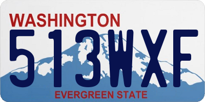 WA license plate 513WXF