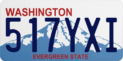 WA license plate 517YXI