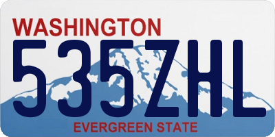 WA license plate 535ZHL