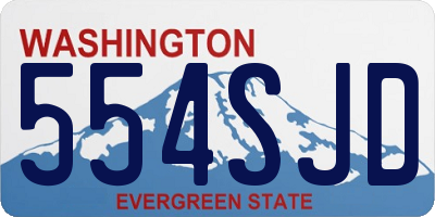 WA license plate 554SJD