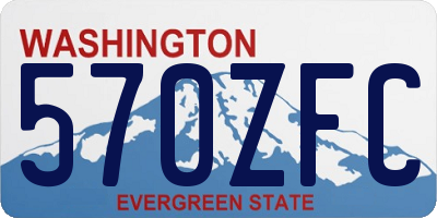 WA license plate 570ZFC