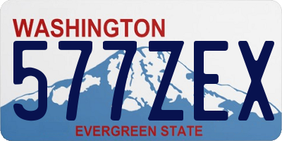 WA license plate 577ZEX