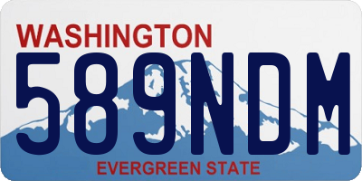WA license plate 589NDM