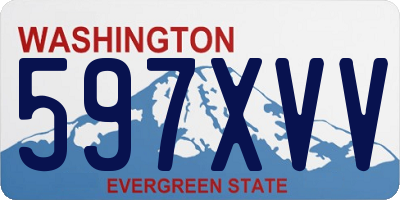WA license plate 597XVV