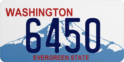 WA license plate 6450