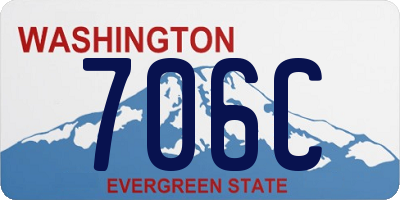 WA license plate 706C