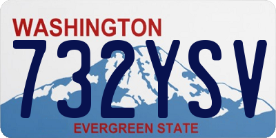 WA license plate 732YSV