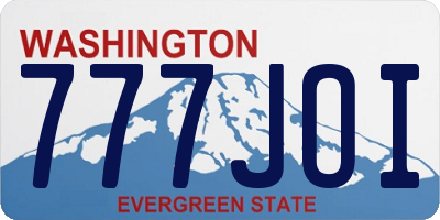 WA license plate 777JOI