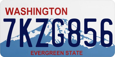 WA license plate 7KZG856