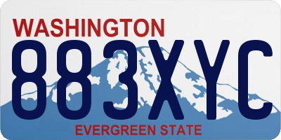 WA license plate 883XYC