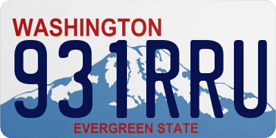WA license plate 931RRU