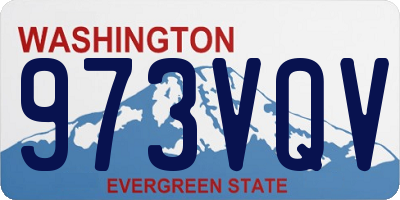 WA license plate 973VQV