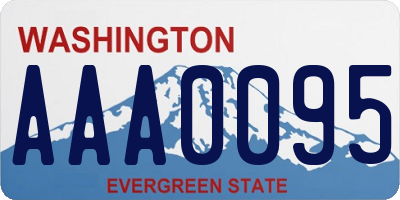 WA license plate AAA0095
