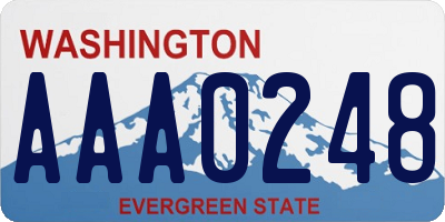 WA license plate AAA0248