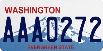 WA license plate AAA0272