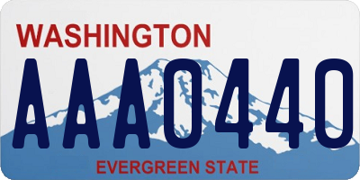 WA license plate AAA0440