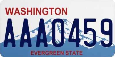 WA license plate AAA0459