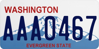 WA license plate AAA0467