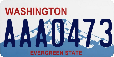 WA license plate AAA0473