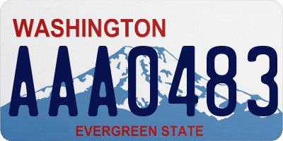 WA license plate AAA0483