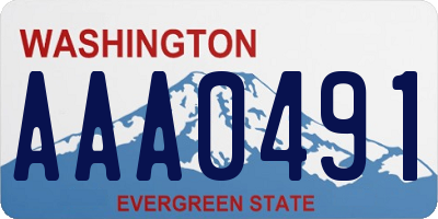 WA license plate AAA0491
