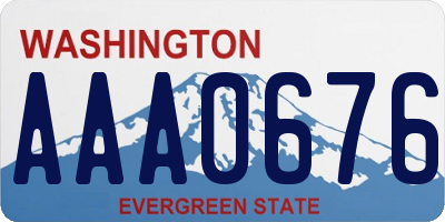 WA license plate AAA0676