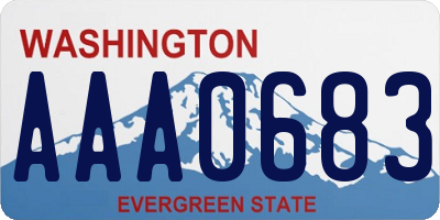 WA license plate AAA0683