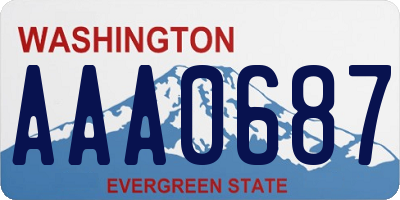 WA license plate AAA0687