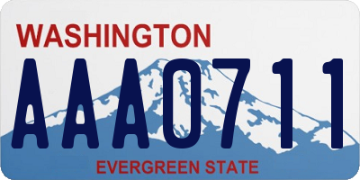 WA license plate AAA0711