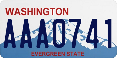 WA license plate AAA0741