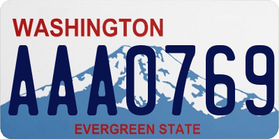 WA license plate AAA0769