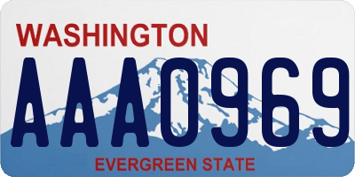 WA license plate AAA0969