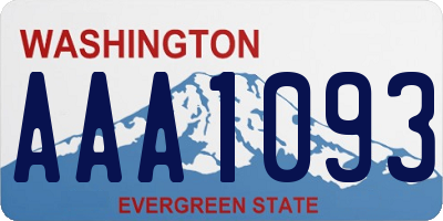 WA license plate AAA1093