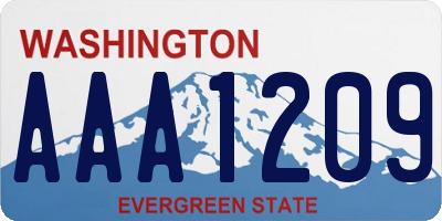 WA license plate AAA1209