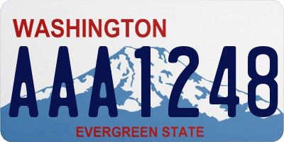 WA license plate AAA1248