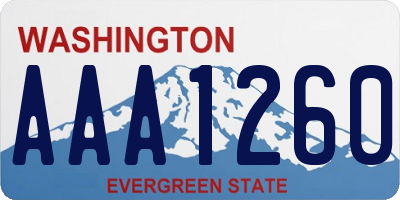 WA license plate AAA1260