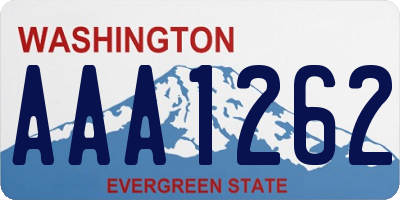 WA license plate AAA1262
