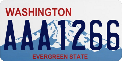 WA license plate AAA1266