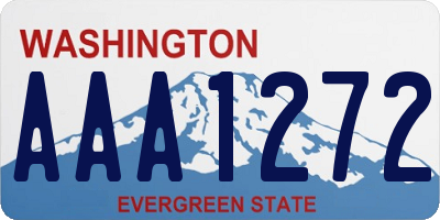 WA license plate AAA1272