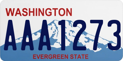WA license plate AAA1273