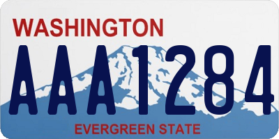 WA license plate AAA1284