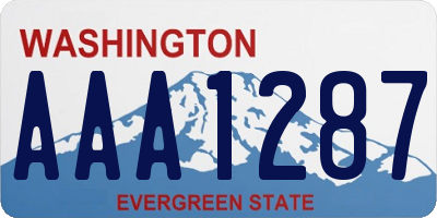 WA license plate AAA1287
