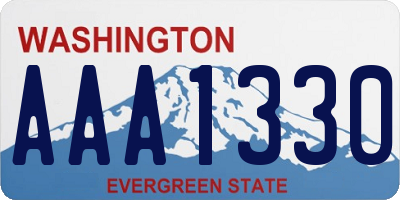WA license plate AAA1330