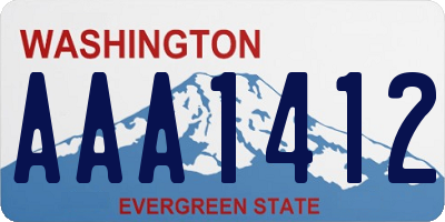 WA license plate AAA1412