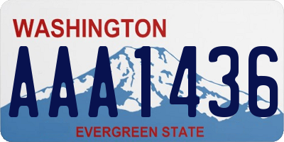 WA license plate AAA1436