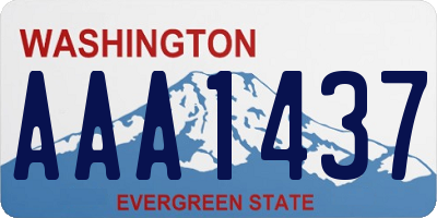WA license plate AAA1437