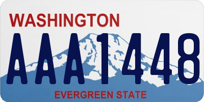 WA license plate AAA1448