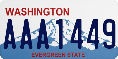 WA license plate AAA1449