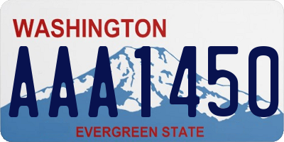 WA license plate AAA1450