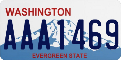 WA license plate AAA1469